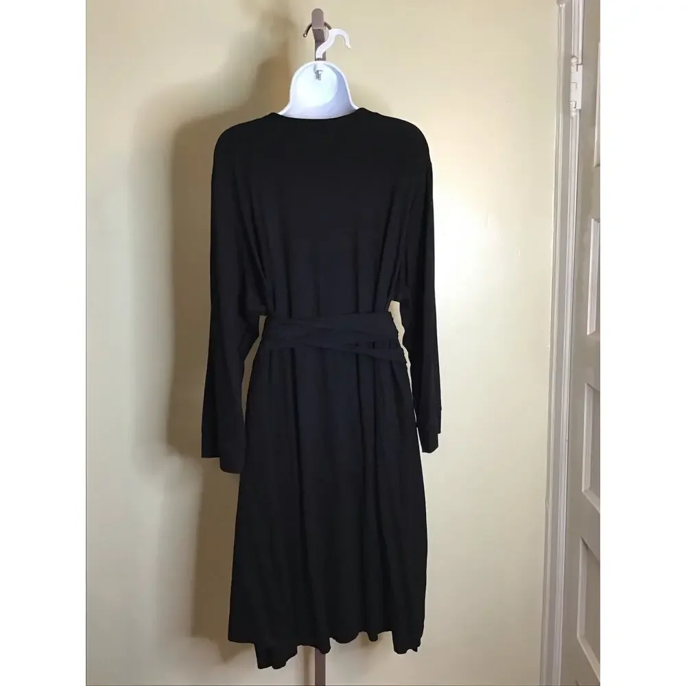 Wendy Williams Women Plus Size Wrap Dress Sz. 3x Black NWT  3/4 Length Sleeve - Picture 5 of 7